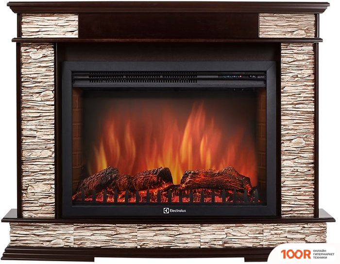 Firelight SCALA 30 (КАМЕНЬ СЛАНЕЦ СКАЛИСТЫЙ БЕЛЫЙ/ШПОН ТЕМНЫЙ ДУБ) (322445)