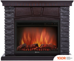 Firelight PORTO 25U (УГЛОВОЙ, КАМЕНЬ ЧЕРНЫЙ/ШПОН ВЕНГЕ) (322431)