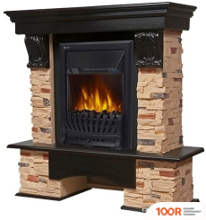 Firelight PIETRA CLASSIC (КАМЕНЬ СЛАНЕЦ НАТУРАЛЬНЫЙ/ШПОН ТЕМНЫЙ ДУБ) (322427)