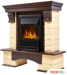 Firelight FORTE CLASSIC U (УГЛОВОЙ, КАМЕНЬ БЕЖЕВЫЙ/ШПОН ТЕМНЫЙ ДУБ) (322380)