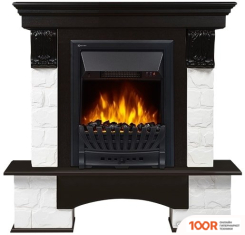 Firelight FORTE CLASSIC (КАМЕНЬ БЕЛЫЙ/ШПОН ТЕМНЫЙ ДУБ) (322379)