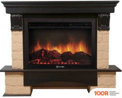 Firelight FORTE 30U (УГЛОВОЙ, КАМЕНЬ БЕЖЕВЫЙ/ШПОН ТЕМНЫЙ ДУБ) (322374)