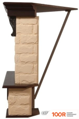 Firelight FORTE 30U (УГЛОВОЙ, КАМЕНЬ БЕЖЕВЫЙ/ШПОН ТЕМНЫЙ ДУБ) (322374)