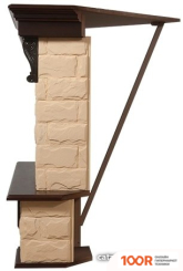 Firelight FORTE 25U (УГЛОВОЙ, КАМЕНЬ БЕЖЕВЫЙ/ШПОН ТЕМНЫЙ ДУБ) (322368)