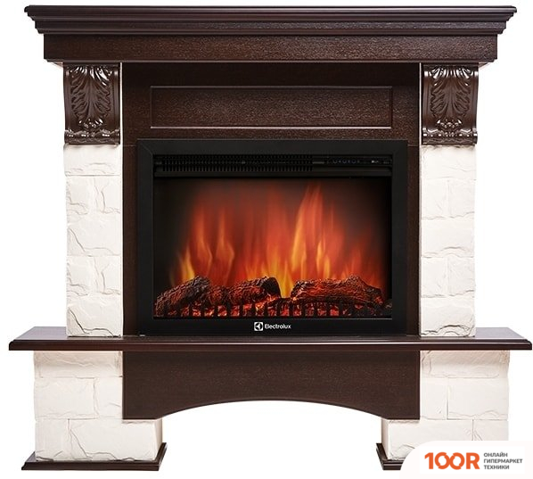 Firelight FORTE 25S (КАМЕНЬ БЕЛЫЙ/ШПОН ТЕМНЫЙ ДУБ) (322367)