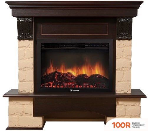 Firelight FORTE 25S (КАМЕНЬ БЕЖЕВЫЙ/ШПОН ТЕМНЫЙ ДУБ) (322364)