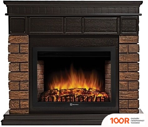 Firelight BRICKS WOOD 30 (КАМЕНЬ ТЕМНЫЙ, ШПОН ВЕНГЕ) (322343)