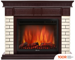 Firelight BRICKS 30U (УГЛОВОЙ, КАМЕНЬ БЕЖЕВЫЙ/ШПОН ТЕМНЫЙ ДУБ) (322340)