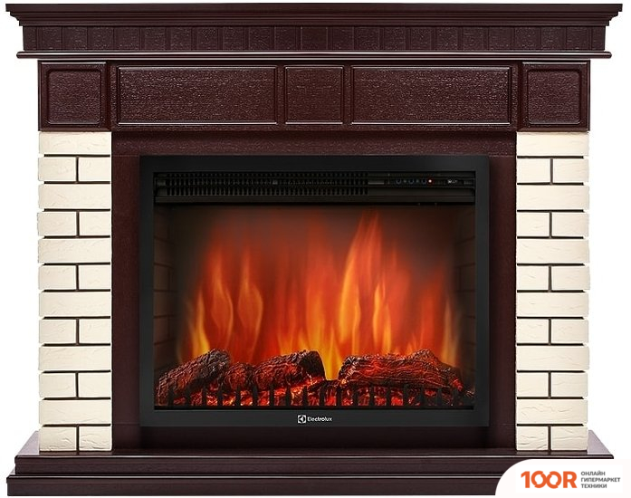 Firelight BRICKS 30 (КАМЕНЬ БЕЖЕВЫЙ/ШПОН ТЕМНЫЙ ДУБ) (322339)