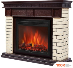 Firelight BRICKS 30 (КАМЕНЬ БЕЖЕВЫЙ/ШПОН ТЕМНЫЙ ДУБ) (322339)