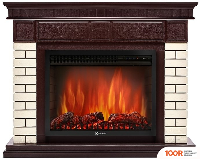 Firelight BRICKS 25 (КАМЕНЬ БЕЖЕВЫЙ/ШПОН ТЕМНЫЙ ДУБ) (322337)