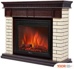 Firelight BRICKS 25 (КАМЕНЬ БЕЖЕВЫЙ/ШПОН ТЕМНЫЙ ДУБ) (322337)