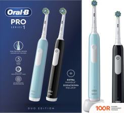Oral-B PRO SERIES 1 D305.523.3H (2 ШТ, ЧЕРНЫЙ/БИРЮЗОВЫЙ) (319843)