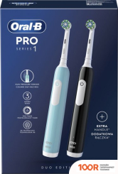 Oral-B PRO SERIES 1 D305.523.3H (2 ШТ, ЧЕРНЫЙ/БИРЮЗОВЫЙ) (319843)