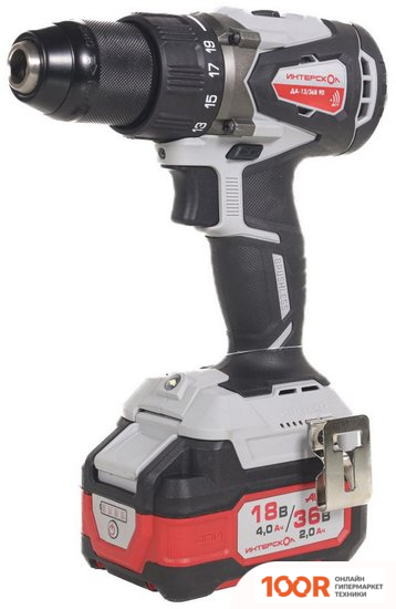 Интерскол ДА-13/36В 90 861.2.2.70 (С 2-МЯ АКБ, КЕЙС) (319071)