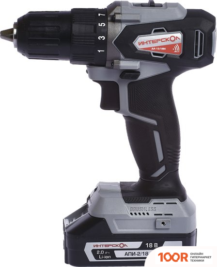Интерскол ДА-13/18ВК (С 2-МЯ АКБ 1.5 AH, КЕЙС) (319061)