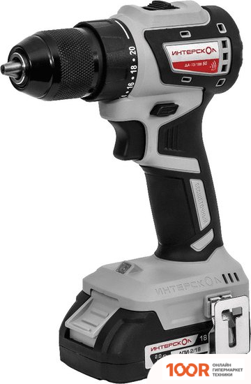 Интерскол ДА-13/18В (С 2-МЯ АКБ, КЕЙС) (319059)