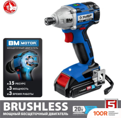 Зубр ПРОФЕССИОНАЛ GVB-250-22 (С 2-МЯ АКБ, КЕЙС) (319030)