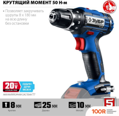 Зубр ПРОФЕССИОНАЛ DL-201 (БЕЗ АКБ) (319022)