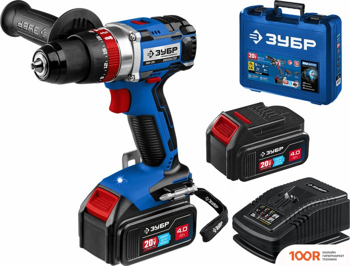 Зубр ПРОФЕССИОНАЛ DBS-201-42 (С 2-МЯ АКБ 4 АЧ, КЕЙС) (319018)