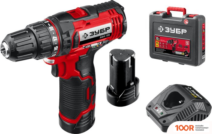 Зубр МАСТЕР ДШЛ-125-22 (С 2-МЯ АКБ, КЕЙС) (319003)