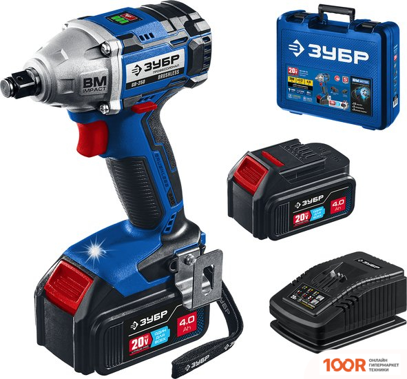 Зубр GB-250-42 (С 2-МЯ АКБ, КЕЙС) (318984)