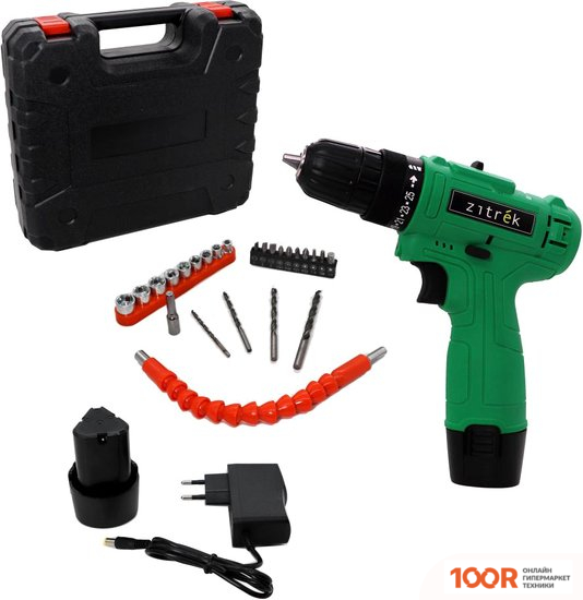 Zitrek GREEN 12-LI-ION 063-4043 (С 2-МЯ АКБ, КЕЙС, ОСНАСТКА) (318868)