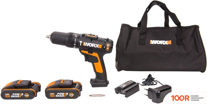 Worx WX371.3 (С 2-МЯ АКБ, СУМКА) (318828)