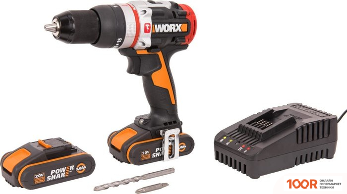 Worx WX354 (С 2-МЯ АКБ, КЕЙС) (318825)