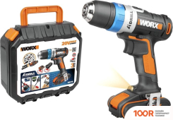 Worx WX178 (С 1-ИМ АКБ, КЕЙС) (318812)