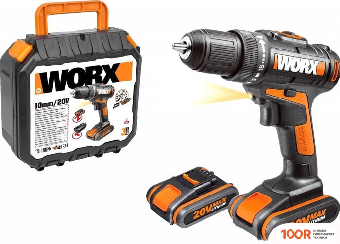 Worx WX101.1 (С 2-МЯ АКБ, КЕЙС) (318805)