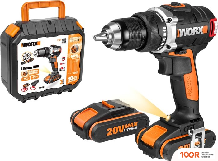Worx BL WX175 (С 2-МЯ АКБ, КЕЙС) (318798)