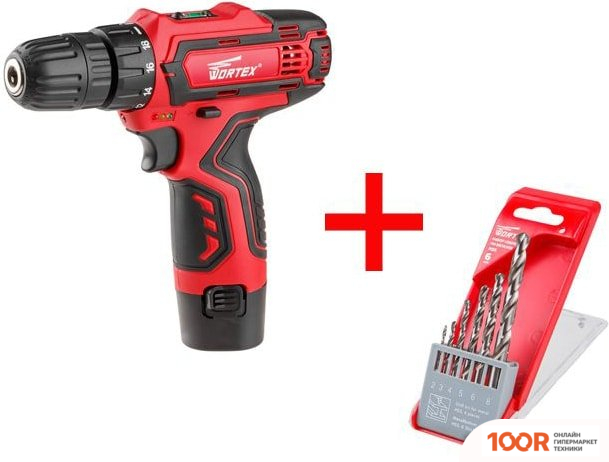 Wortex BD 1213 LI BD1213LI03129A2 (С 1-ИМ АКБ, НАБОР ОСНАСТКИ) (318745)