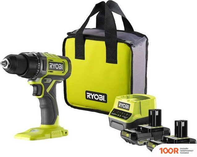 Ryobi RDD18-2C20S 5133005520 (С 2-МЯ АКБ 2 АЧ, СУМКА) (318447)