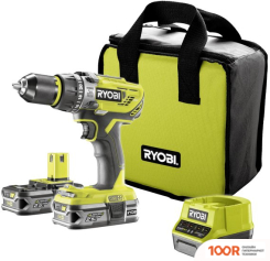 Ryobi R18PD31-225S 5133003433 (С 2-МЯ АКБ, СУМКА) (318435)