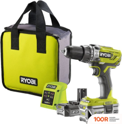 Ryobi R18PD3-242S 5133003820 (С 2-МЯ АКБ 4 AH + 2 AH, СУМКА) (318434)