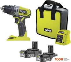Ryobi R18PD2-220S 5133004459 (С 2-МЯ АКБ, СУМКА) (318430)