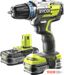 Ryobi R18DDBL-225B 5133003611 (С 2-МЯ АКБ, КЕЙС) (318425)