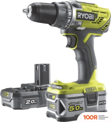 Ryobi R18DD3-252S 5133003353 (С 2-МЯ АКБ 2 AH+5 AH, СУМКА) (318421)