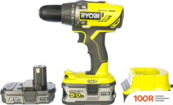 Ryobi R18DD3-252S 5133003353 (С 2-МЯ АКБ 2 AH+5 AH, СУМКА) (318421)