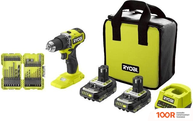 Ryobi HP RDD18C-2C20SA32 5133005624 (С 2-МЯ АКБ 2 АЧ, СУМКА, НАБОР ОСНАСТКИ) (318404)