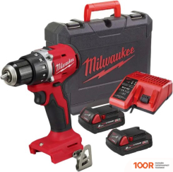 Milwaukee M18 M18BLDDRC-202C 4933492833 (С 2-МЯ АКБ 2 АЧ, КЕЙС) (318147)