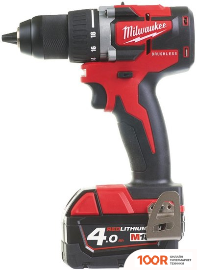Milwaukee M18 CBLDD-402C 4933464539 (С 2-МЯ АКБ, КЕЙС) (318091)