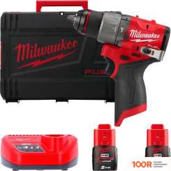 Milwaukee M12 FUEL M12FPD2-202X 4933479868 (С 2-МЯ АКБ 2 АЧ, КЕЙС) (318075)