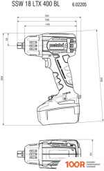 Metabo SSW 18 LTX 400 BL 602205650 (С 2-МЯ АКБ, КЕЙС) (318018)