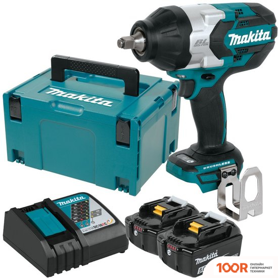 Makita DTW1002RTJ (С 2-МЯ АКБ, КЕЙС) (317886)