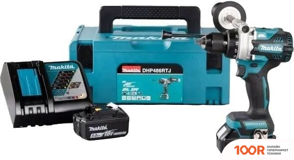 Makita DHP486RTJ (С 2-МЯ АКБ 5 АЧ, КЕЙС) (317857)