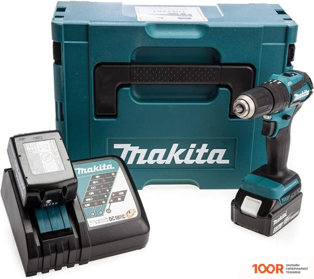 Makita DHP483RTJ (С 2-МЯ АКБ, КЕЙС) (317849)