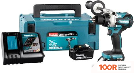 Makita DDF486RTJ (С 2-МЯ АКБ, КЕЙС) (317802)