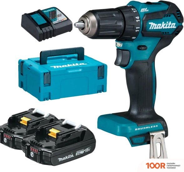 Makita DDF485RAJ (С 2-МЯ АКБ, КЕЙС) (317795)